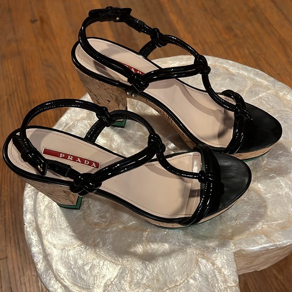 Prada platform cork sandals - Picture 4 of 11